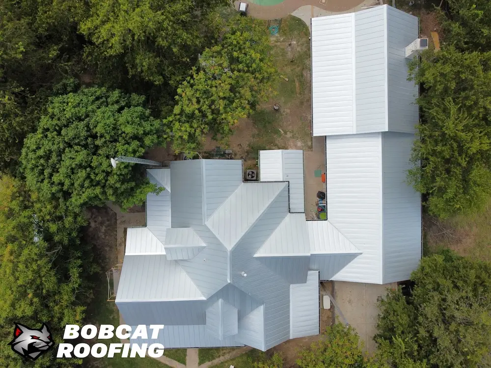 metal roof installation job in Austin, Texas