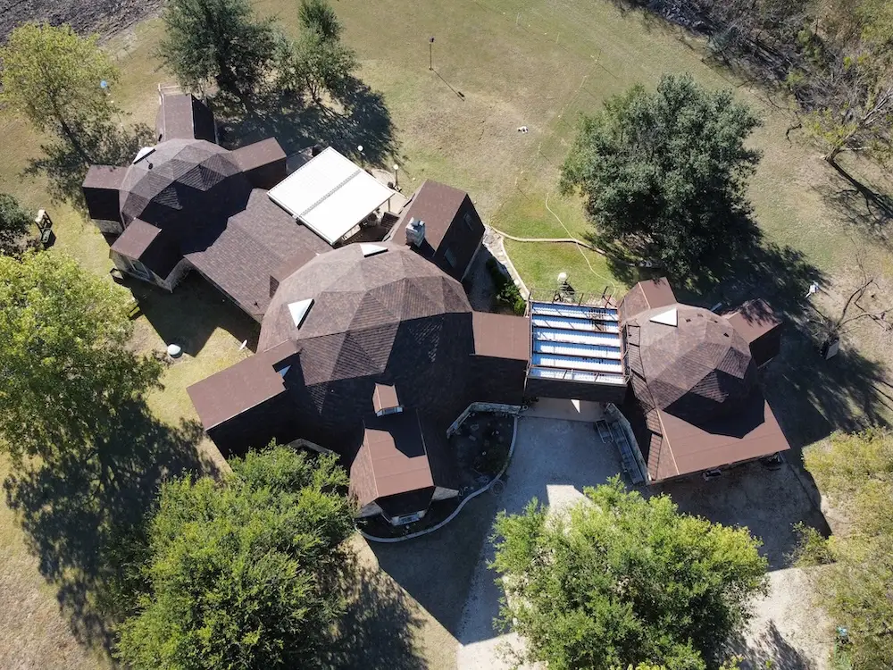 new roof installed on a church